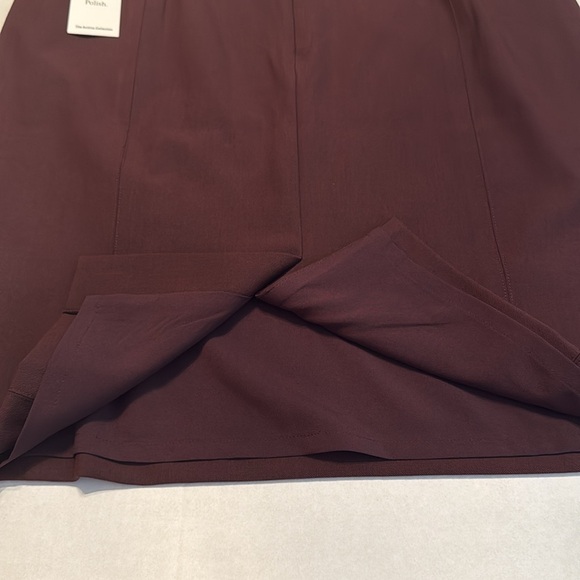 NWT Ann Taylor The Suiting Collection Burgundy Wine Lined Pencil Skirt Size 14 - Picture 7 of 12